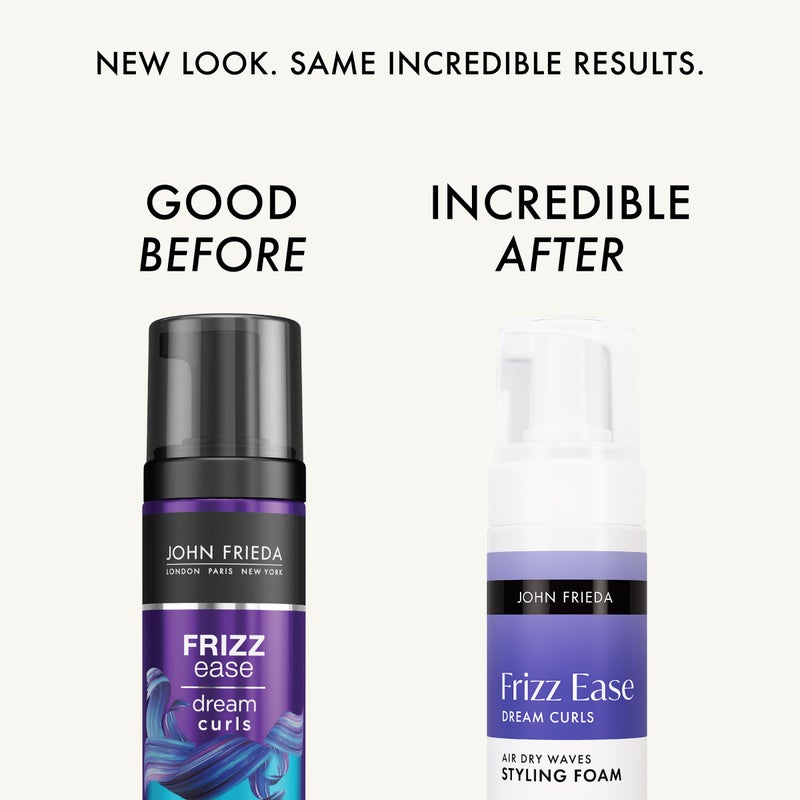 John Frieda Anti Frizz, Frizz Ease Dream Curls Air Dry Waves Styling Foam, Curl Defining Frizz Control, Hair Product for Curly and Wavy Hair, 5 Oz - Image 2
