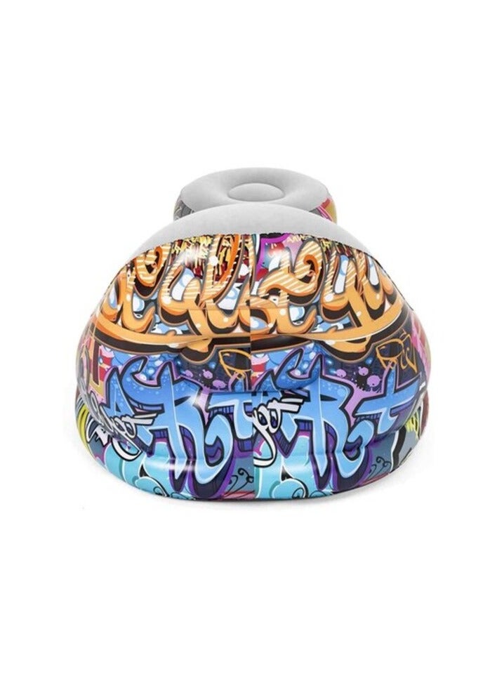 بست واي بيست واي جرافيتي كروزر كرسي هوائي قابل للنفخ بغطاء ناعم 121×100×86 سم  - Image 2