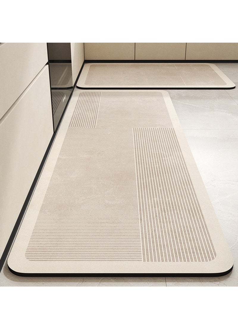 TYCOM Diatom Kitchen Rugs Kitchen Mat, Non-Slip Fluffy Soft Plush Microfiber Shower Carpet Rug, Machine Washable Quick Dry Ultra Kitchen Mats 40 By 60 and 40 By 120 CM HV Strips. 
