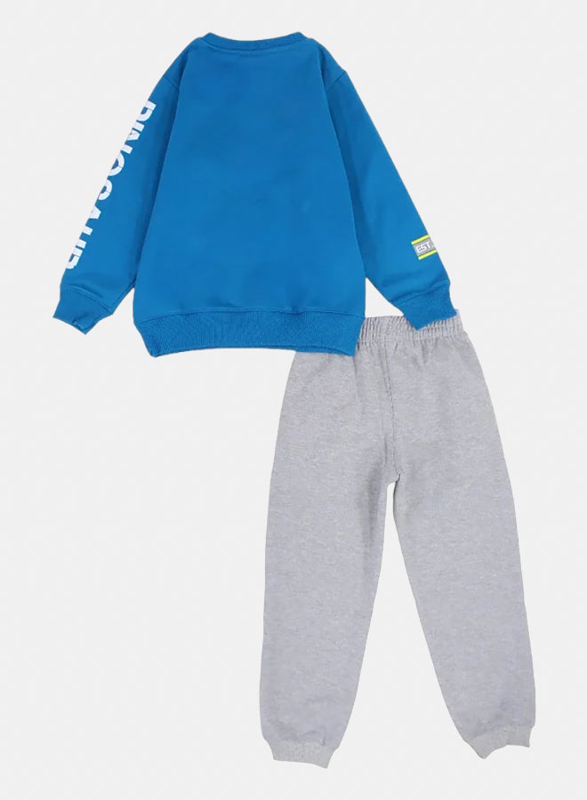 Boys Cotton Pajama Set – Dino Print - Image 2