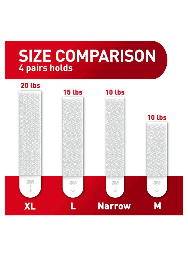 Command Command Picture Large Hanging Strips | Holds 7 kg whole pack | White color | Organize | Decoration | No Tools | Holds Strongly | Damage-Free Hanging | 4 pairs/pack - Image 2