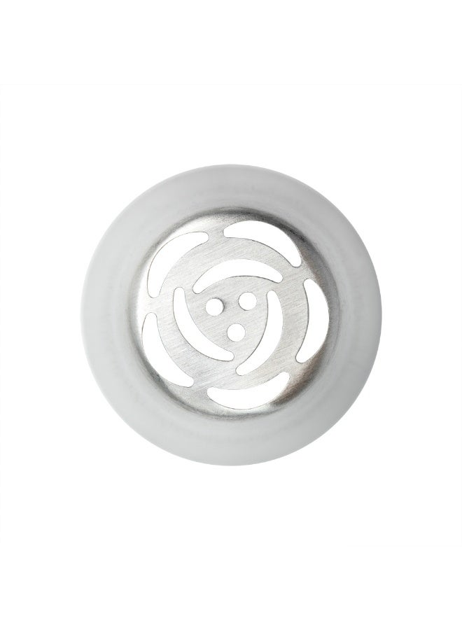 Restaurantware رأس أنابيب روسي، رأس أنابيب لتزيين كعكة الورد - #10، مقاوم للتآكل، رأس تزيين من الفولاذ المقاوم للصدأ لتزيين الكعك، قابل للغسل في غسالة الصحون، لتزيين الكب كيك، الكعك، أو البسكويت - Image 1