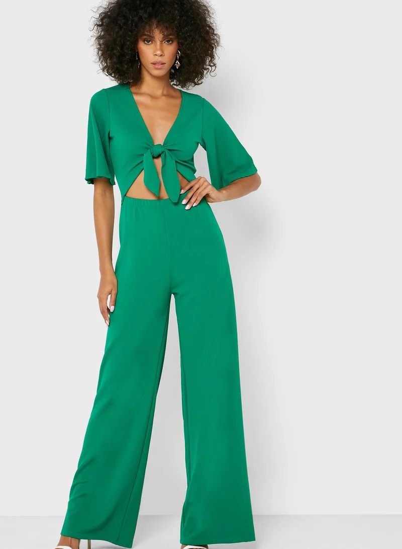 Missguided Tall Knot Detail Cut Out Jumpsuit