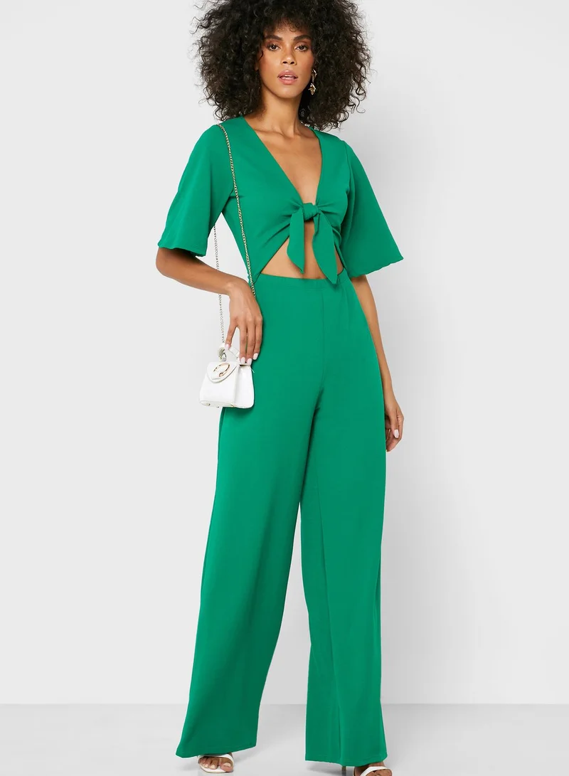 Missguided Tall Knot Detail Cut Out Jumpsuit