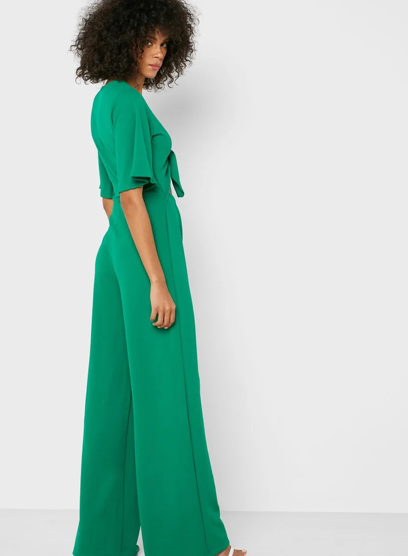 Missguided Tall Knot Detail Cut Out Jumpsuit