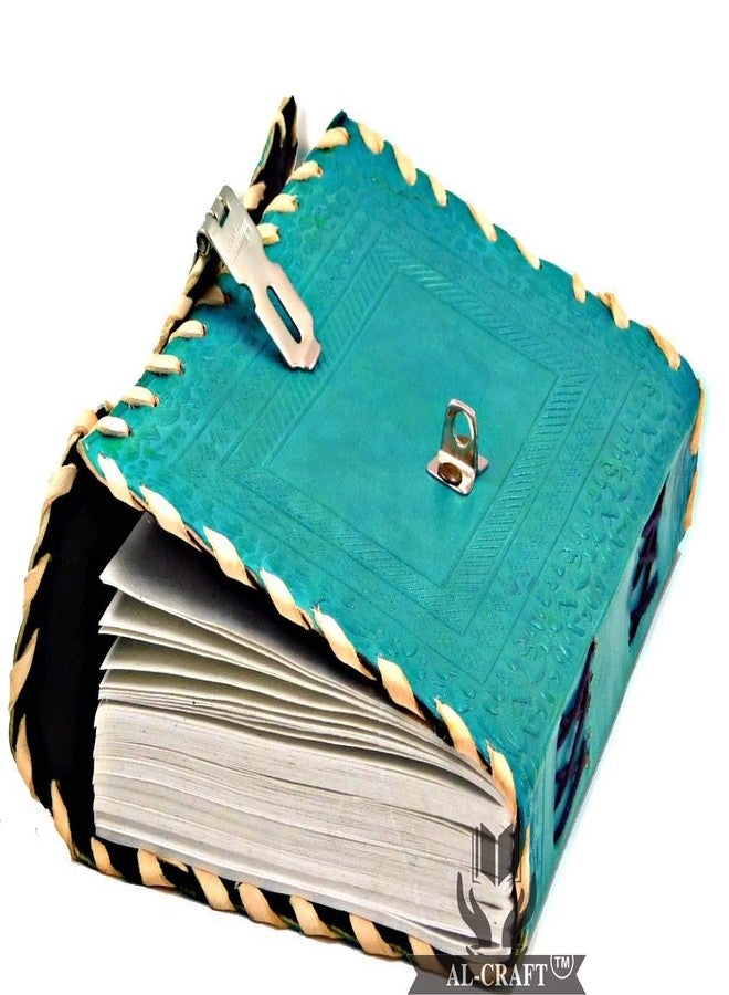 ALCRAFT Leather Diary Journal Notepad Writing Book with Lock & Key Handmade Papers Designed for Home & Office (7x5 (A5) Inches) - Image 1