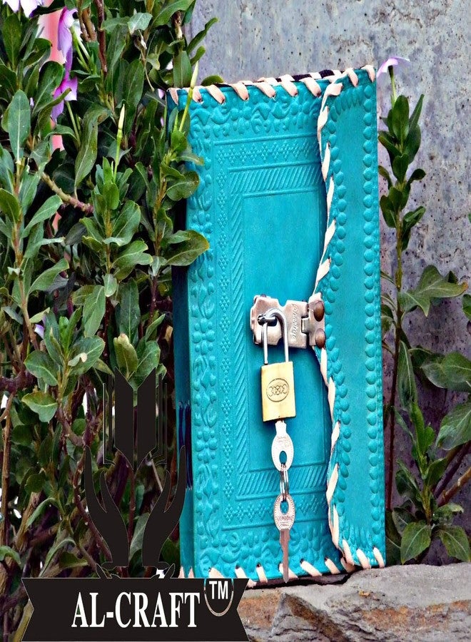ALCRAFT Leather Diary Journal Notepad Writing Book with Lock & Key Handmade Papers Designed for Home & Office (7x5 (A5) Inches) - Image 4