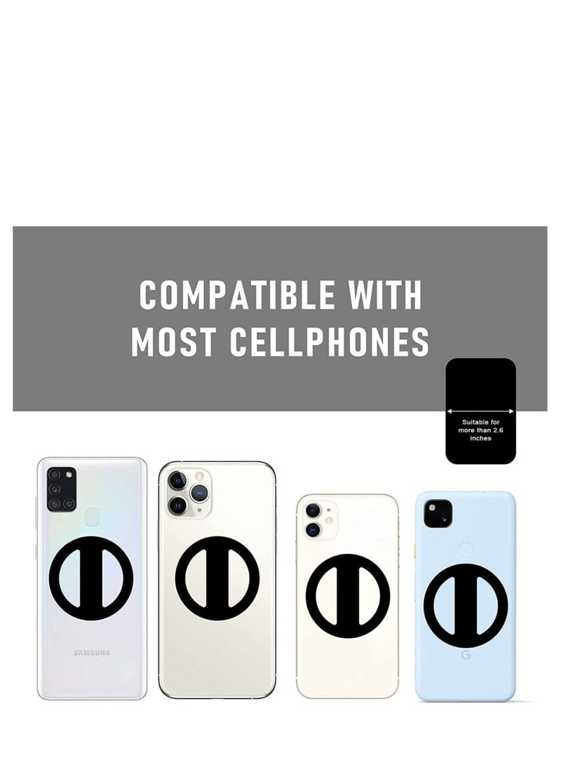 4 Packs Elastic Phone Grip of Silicone Material Cell Phone Holder for Hand Phone Strap Compatible with Magnetic Wireless Charger Grey 2 Black 2 - Image 4