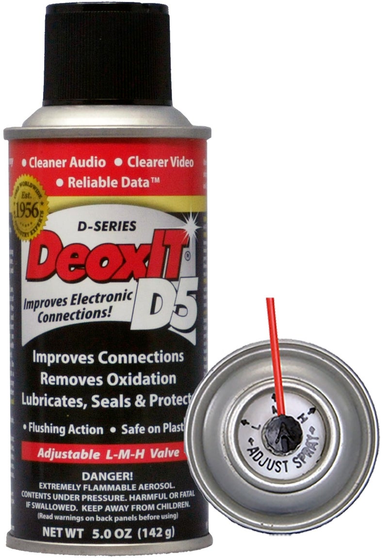 CAIG Laboratories DeoxIT D5S-6 Spray, More Than A Contact Cleaner, 142g, Integrated Straw, Pack of 1 - Image 1