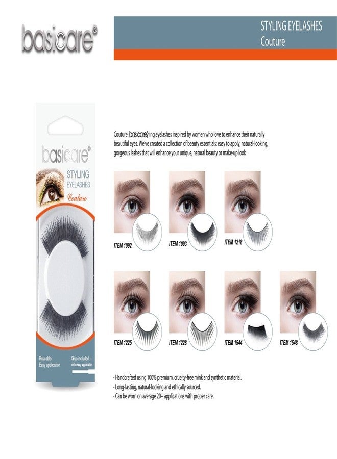 Basicare Styling Eyelashes, False Eyelashes Natural Look Reusable Fake Eyelashes For Women, Adhesive Included, Style 12252 - Image 5