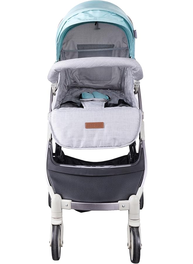 BABY PLUS Bp9495 Foldable And Multifunctional Stroller Green - Image 3