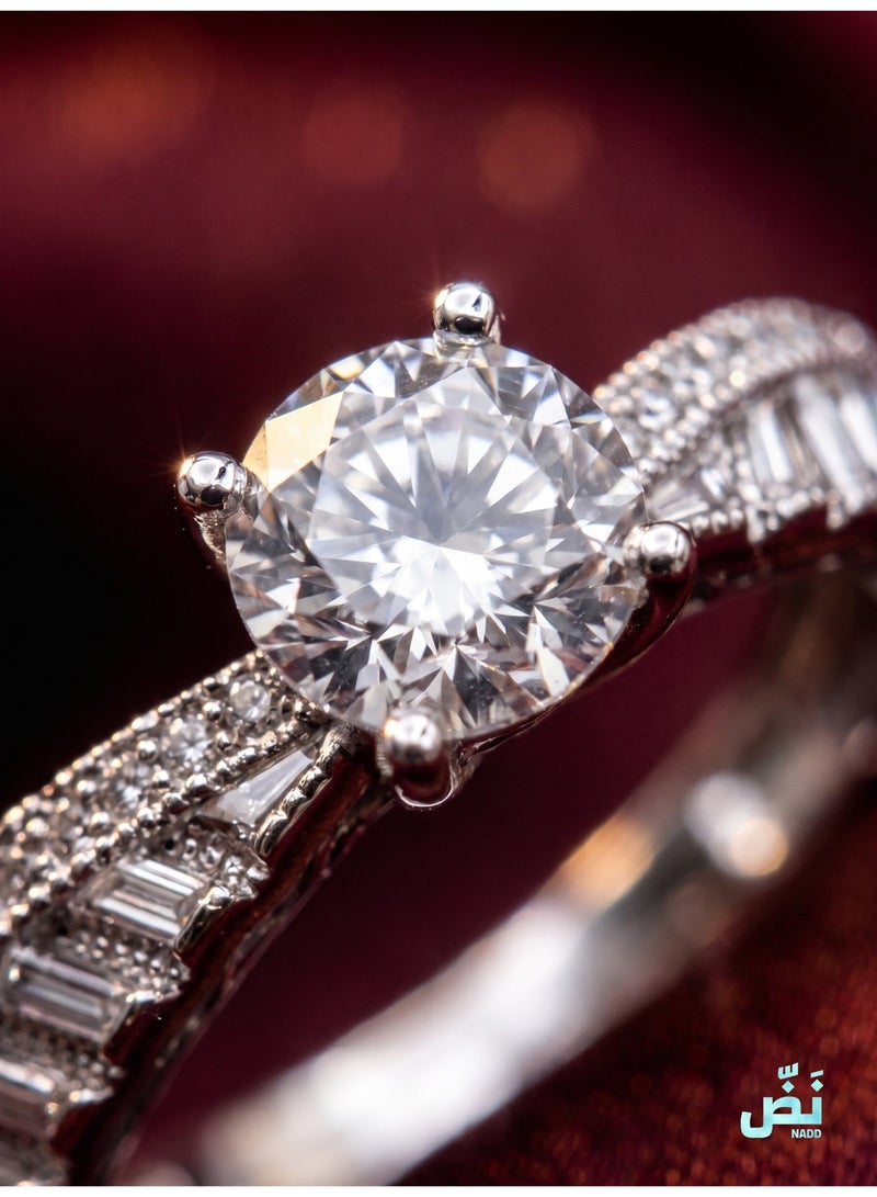 NADD Fakhira Ring | Luxury Women's 925 Sterling Ring with Rare Diamond-Cut White Zircon & Crystal Stones – NADD - Image 2