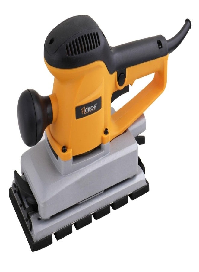 Hoteche 330W Sheet Sander, 115 * 229mm Aluminum Base Sander with 10000rpm, Yellow, Color Box Packaging