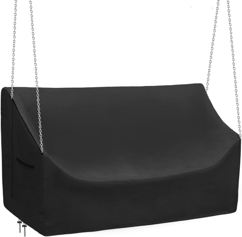 HEPOVER Hanging Porch Swing Cover 56Inch Waterproof Hanging Outdoor Swing Cover Garden Hammock Swing Chair Cover - Image 1