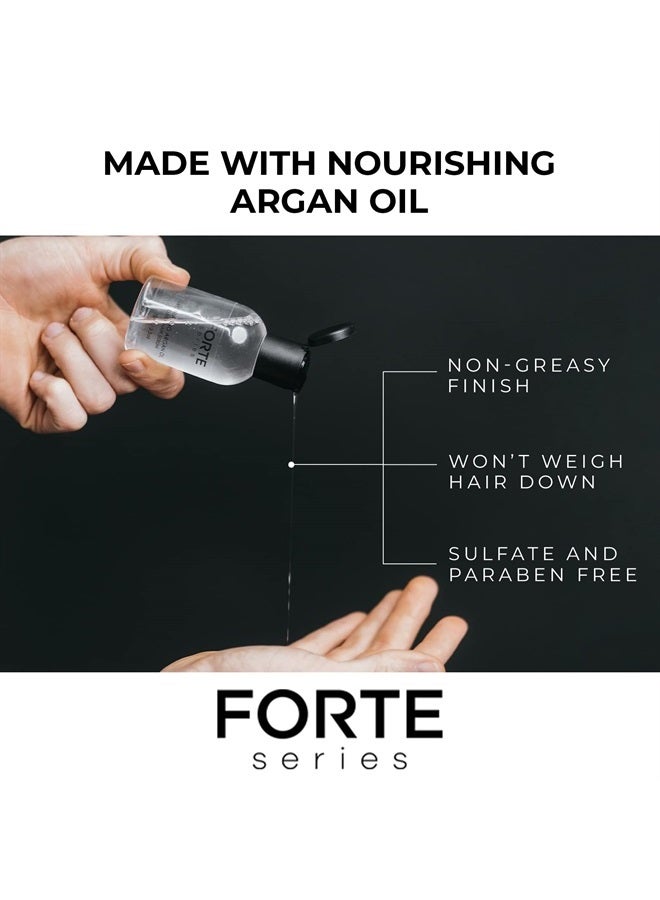 Alex Costa Hydrating Argan Oil Daily Hair Serum by Forte Series | Sulfate Free Argan Hair Oil for Men | Hair Serum for Dry Damaged Hair | Argan Hair Oil for Styling Hair, Shields Hair from Heat, (75 ml / 2.5 oz)  - Image 3