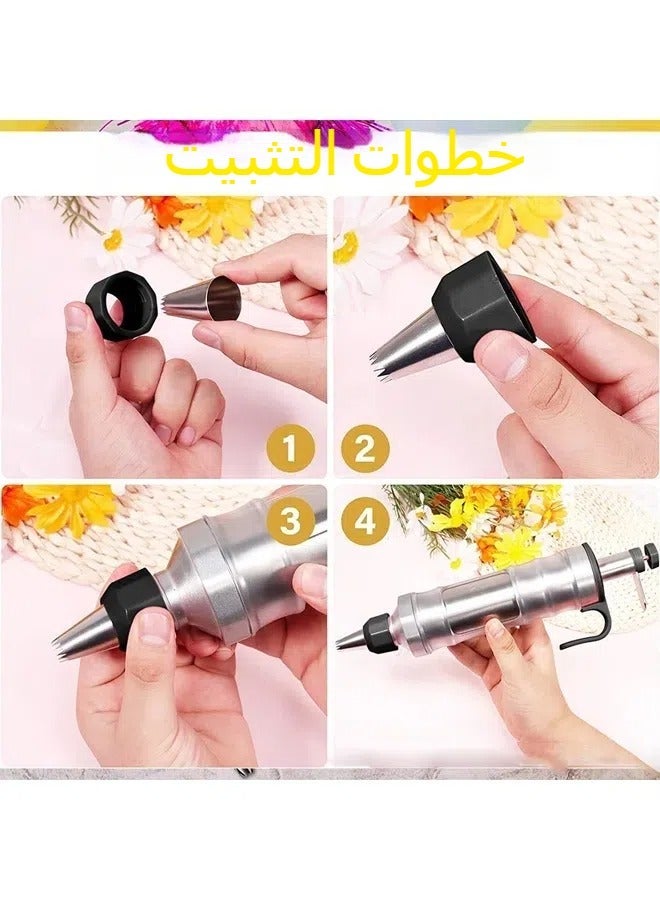 أداة تزيين الكعك مع كريمة التزيين، مجموعة أدوات تزيين الكعك والكوكيز - Image 2