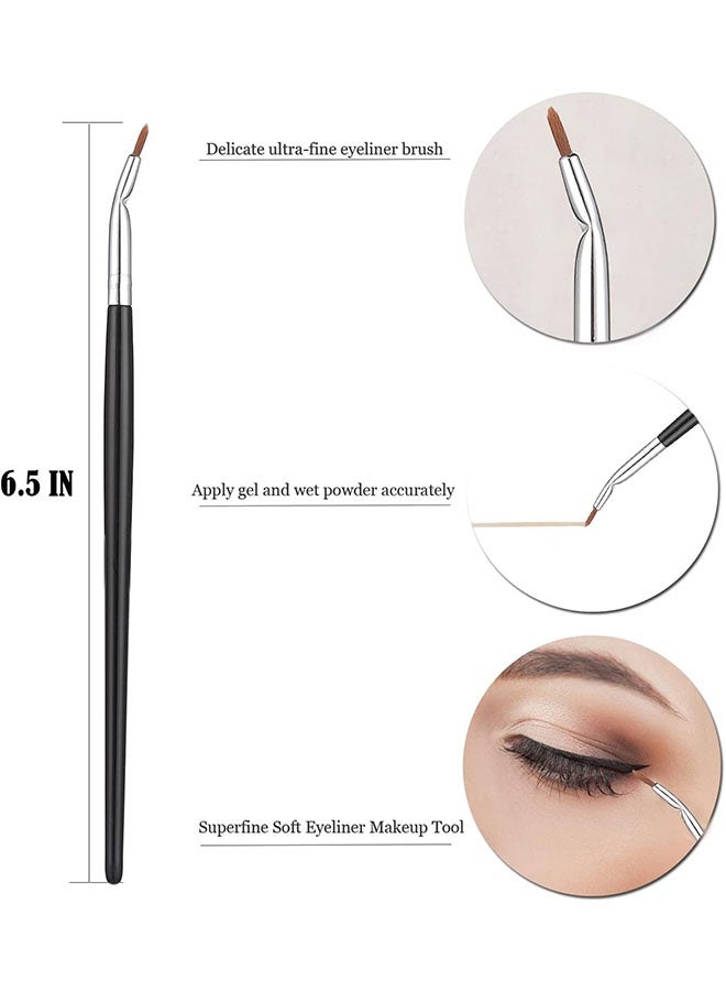 Folding Eyeliner Makeup Brush, Fine Bent Angled Eyeliner Gel Brushes, Eye Makeup Tool, Ultra Fine Slanted Flat Angle Eyeliner Tool for Beauty Cosmetic Tool - Image 2