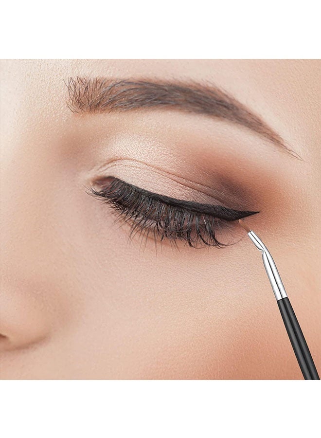 Folding Eyeliner Makeup Brush, Fine Bent Angled Eyeliner Gel Brushes, Eye Makeup Tool, Ultra Fine Slanted Flat Angle Eyeliner Tool for Beauty Cosmetic Tool - Image 5