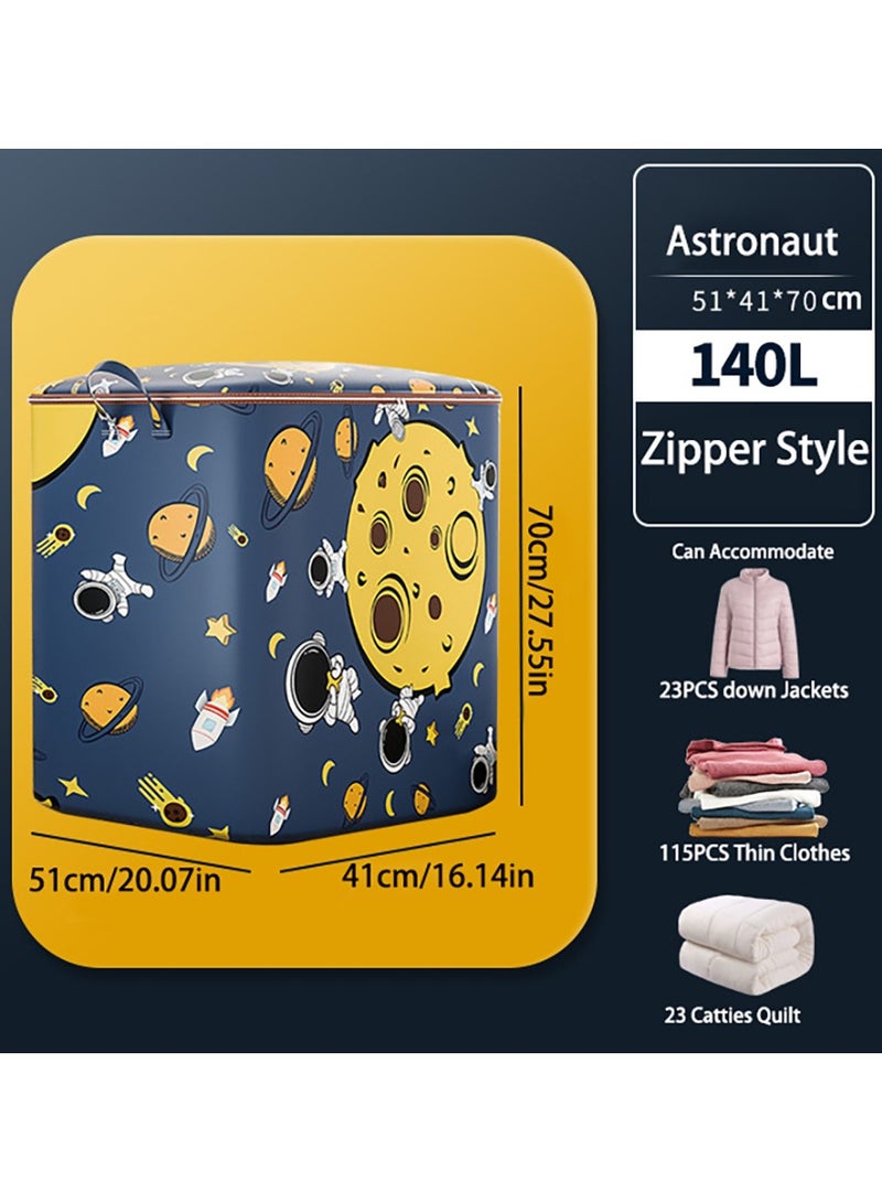 140L Large Storage Bags Clothes Storage Bins Foldable Closet Organizers Storage Containers with Zippers and Handles for Clothing Blanket Comforters Bed Sheets Pillows Toys  - Image 2