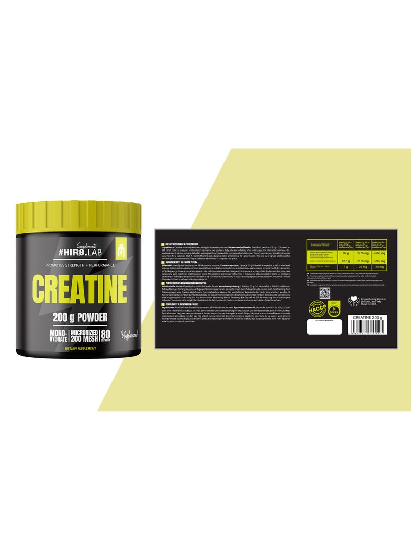 Hiro.Lab Creatine - Unflavored 200g - Image 2