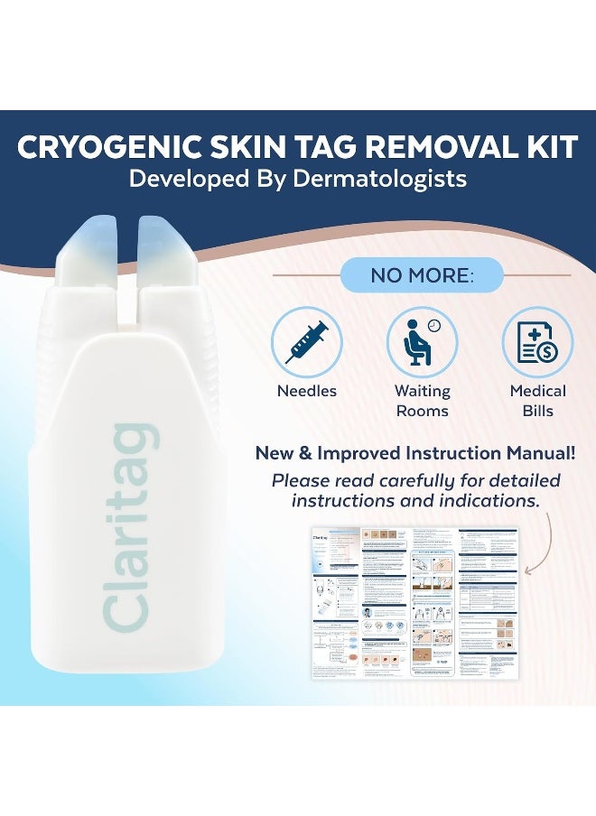 CLARITAG Advanced Skin Tag Remover - Fda-Cleared Device - Only For Skin Tag Removal - Works In 7-14 Days - Up To 10 Treatment Cycles - Cryogenic Freeze-Off Kit  - Image 5