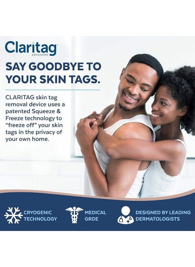 Advanced Skin Tag Remover - Fda-Cleared Device - Only For Skin Tag Removal - Works In 7-14 Days - Up To 10 Treatment Cycles - Cryogenic Freeze-Off Kit