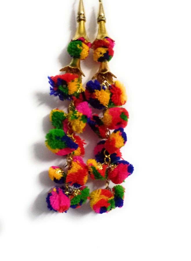 لباس طقم زينة نسائية من ليباس فاشن، مصنوع يدويًا، بتصميم عرقي، مكون من قطعتين (متعدد الألوان) - Image 1