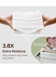 Babycare Babycare - Baby Wipes, Pack of 30 (5 pcs each), BPA-Free, Hypoallergenic, Soft and Gentle, Moisturizing Wipes, Travel-Sized Packs, Alcohol-Free, Non-Toxic, Dermatologist-Tested, Ideal for On-the-Go, Newborn-Safe, Quick Cleanups, Compact and Portable, Fragrance-Free, Everyday Hygiene  - Image 4