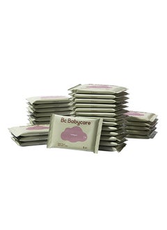 Babycare Babycare - Baby Wipes, Pack of 30 (5 pcs each), BPA-Free, Hypoallergenic, Soft and Gentle, Moisturizing Wipes, Travel-Sized Packs, Alcohol-Free, Non-Toxic, Dermatologist-Tested, Ideal for On-the-Go, Newborn-Safe, Quick Cleanups, Compact and Portable, Fragrance-Free, Everyday Hygiene  - Image 1