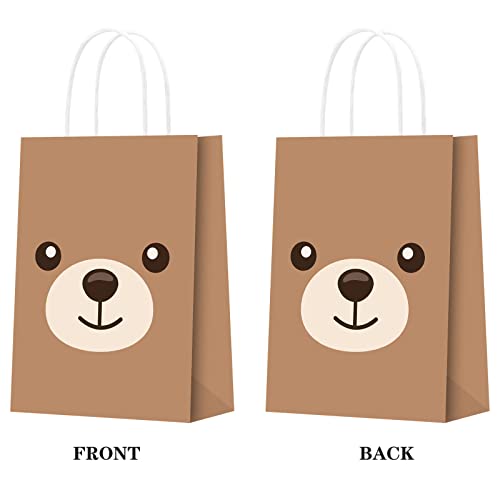 KERINGO 16 PCS Bear Party Decorations - Gift Treat Bags for Baby Shower, Kids Birthday Party Supplies and Decor - Paper Goody Candy Snack Bags for Boys and Girls - Image 5