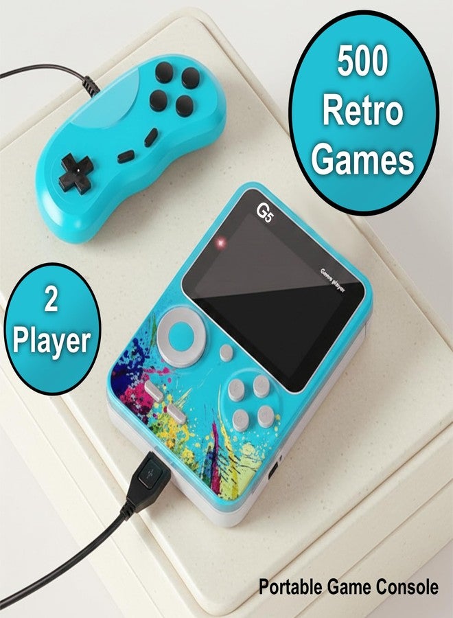 SNAPTRON G5 Handheld Game Console for Kids, 2 Player Retro Portable Console with Built-in 500 Classic Video Games, Retro Mini Game, Rechargable Handheld Console, Random Color - Image 4