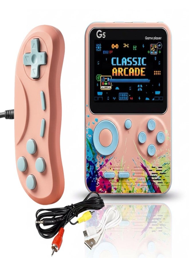 SNAPTRON G5 Handheld Game Console for Kids, 2 Player Retro Portable Console with Built-in 500 Classic Video Games, Retro Mini Game, Rechargable Handheld Console, Random Color - Image 1