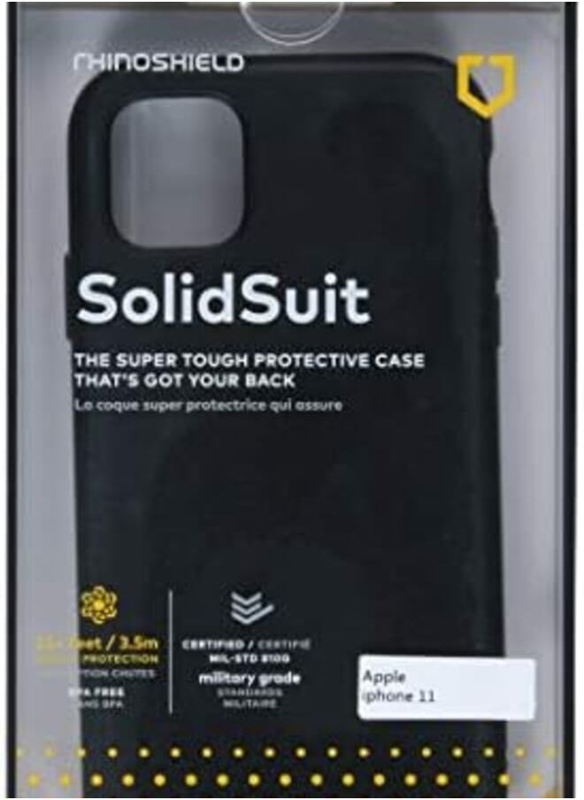 راينوشيلد حافظة هاتف واقية Solidsuit لهاتف آيفون 11 كلاسيك باللون الأسود  - Image 4