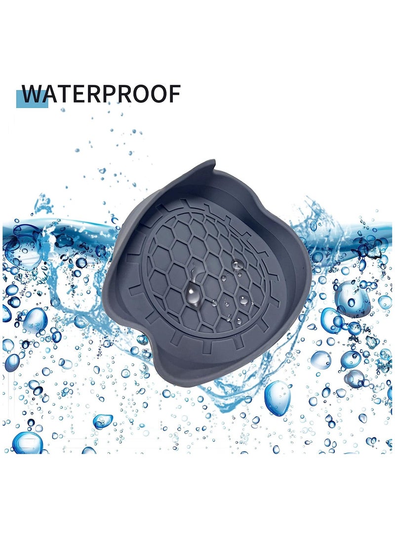 KASTWAVE Cup Holder Coasters for Car, 3.1" Silicone Insulation Drink Mat, Waterproof Non-Slip Sift-Proof Spill Universal Car Cup Holder Insert, Car Interior Accessories, 2Pcs (Gray) - Image 4