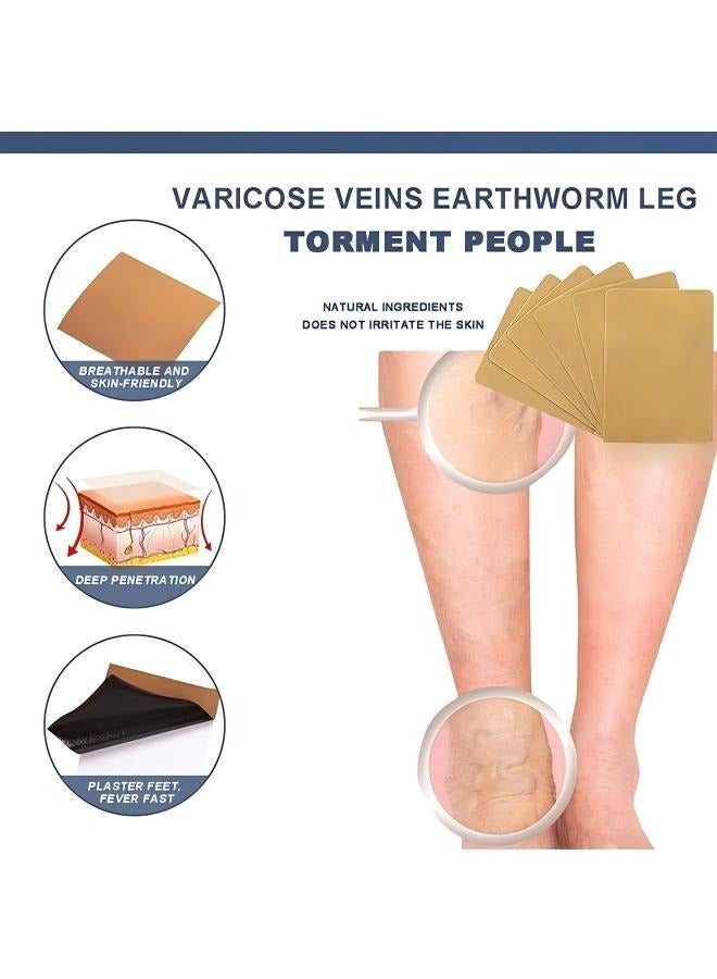 Flushy Varicose Veins Patch, Chinese Herbal Varicose Veins Patch for Treatment Leg Pain, Foot Care for Strengthen Capillary Health - Image 2