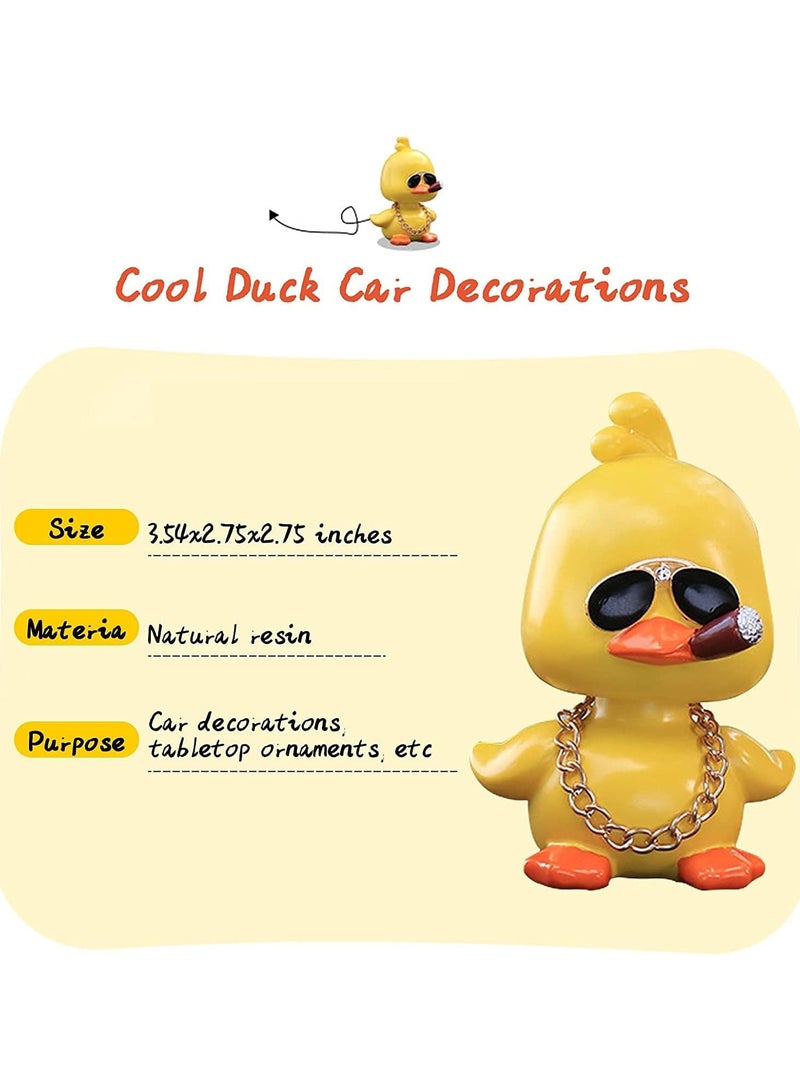 عام زخارف لوحة القيادة على شكل بطات، بطات صفراء لطيفة لتزيين السيارة، بطات رائعة لتزيين لوحة القيادة في السيارة، تماثيل بطات رأسها يهتز - Image 4