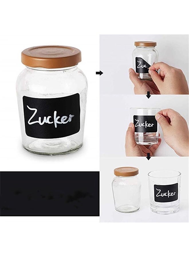 120-Piece Chalkboard Label With Marker Black - Image 3