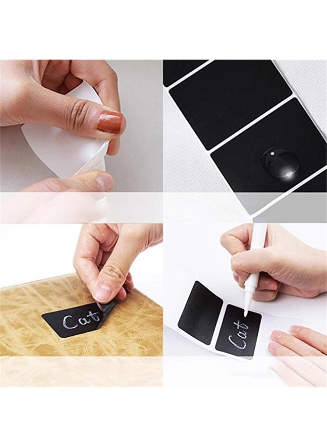 120-Piece Chalkboard Label With Marker Black - Image 2