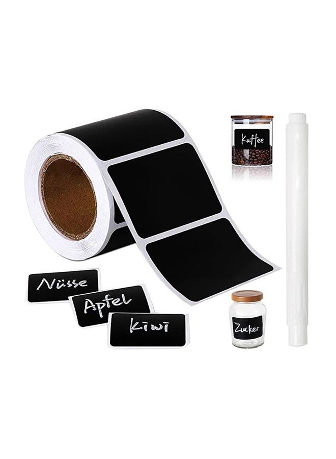 120-Piece Chalkboard Label With Marker Black - Image 1