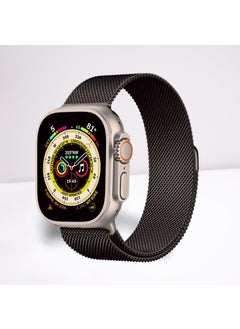 Cosmostech Compatible for Smart Watch Watch 42,44,45,49MM, 1/2/3/4/5/6/se/7/8/Ultra Metal Series Strap and Belt Black  - Image 1