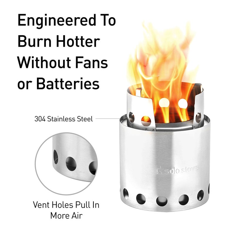 Solo Stove Lite - Portable Camping Hiking and Survival Stove | Powerful Efficient Wood Burning and Low Smoke | Gassification Rocket Stove for Quick Boil | Compact 4.2 Inches and Lightweight 9 Ounces - Image 2