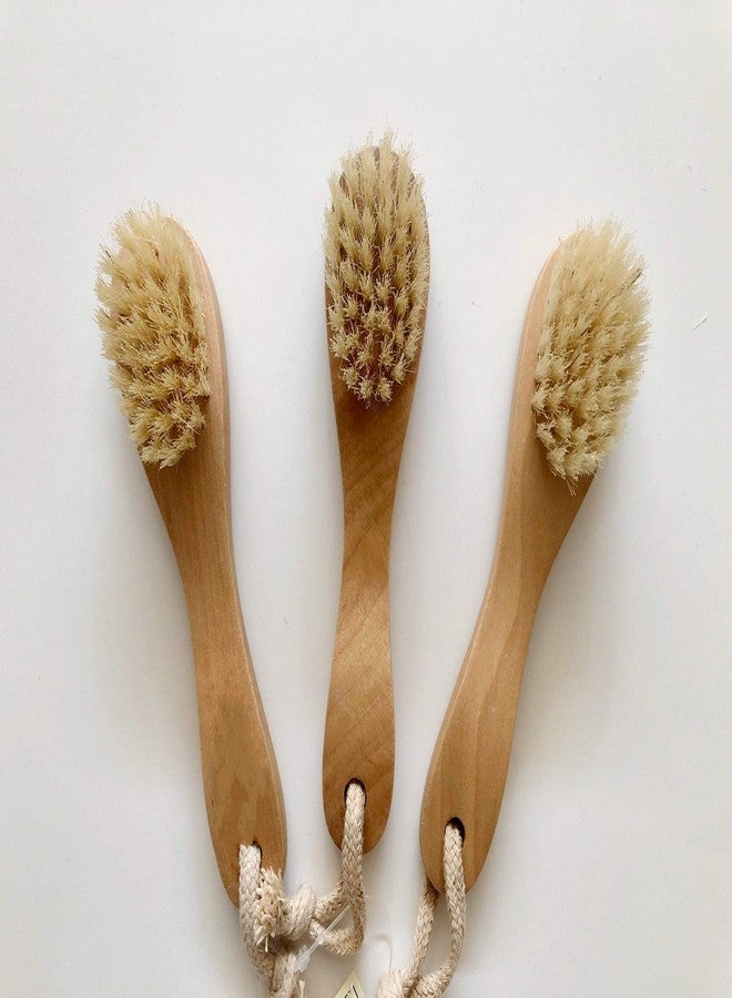 Spa Plus 2 pcs/set Natural Boar Bristle Wooden Wood Facial Complexion Cleansing Brush - BEST way to Scrub, Wash, Exfoliate Deep Pores for Clean Healthy Skin -(Pack of 2) - Image 2