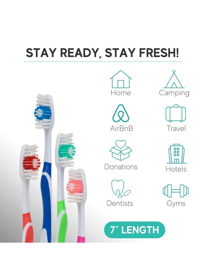 Avistar Bulk Toothbrushes Pack - 24 Individually Wrapped Toothbrushes for Travel, Hotels, AirBnB Guests, Relief Missions, and Donations - Disposable Toothbrush Pack for Adults and Kids - Image 4