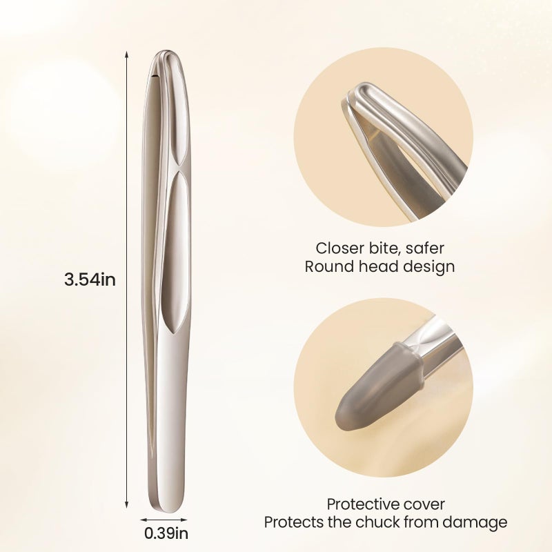 ZERNBER Eyebrow Tweezers for Women-1 Pack (Round) - Image 5