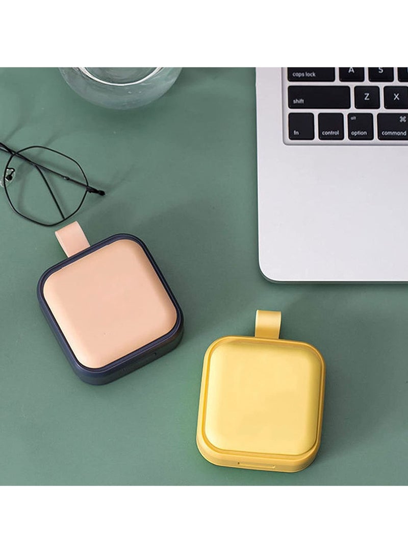 SYOSI Small Pill Case Pill Box Travel Daily Pill Organizer Portable Pretty Pill Container for Purse Pocket Compact Medicine Holder for Fish Oils Supplements Pink - Image 2