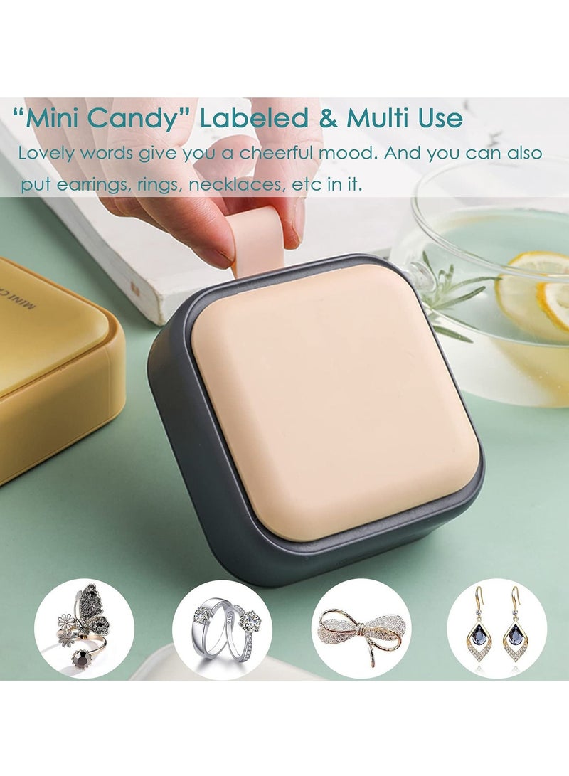 SYOSI Small Pill Case Pill Box Travel Daily Pill Organizer Portable Pretty Pill Container for Purse Pocket Compact Medicine Holder for Fish Oils Supplements Pink - Image 4
