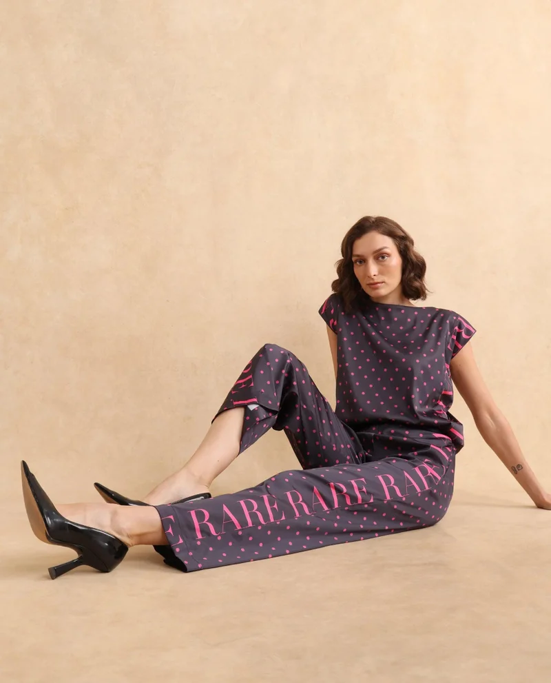 Rareism Women's Polka Print Trouser
