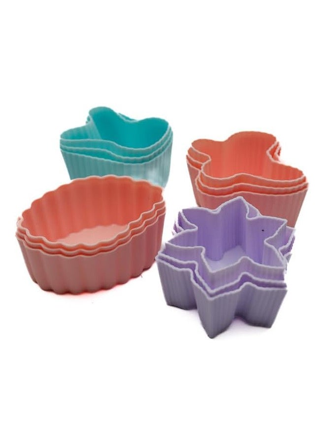 CATANES 10 pcs of Silicone Baking Cups – Assorted Shapes and Colors  - Image 1
