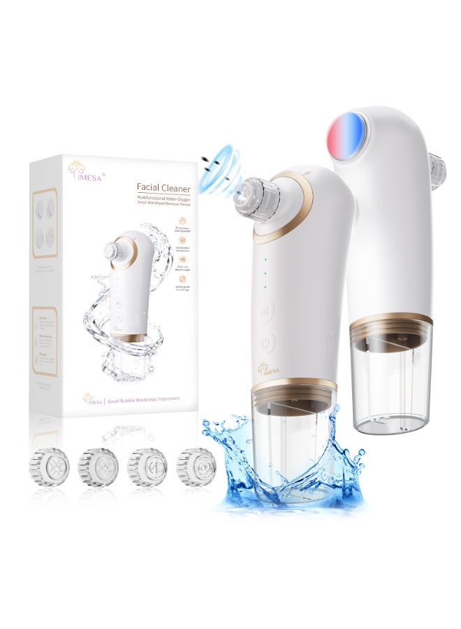 iMESA Electric Blackhead Remover Pore Vacuum With Cold and Hot Compress, Hydrafacial Machine, Pore Vacuum, Face Suction Pore Cleanser, 4 Removable Suction Heads, 3 Suction Levels, USB Rechargeable ,for Women & Men at Home and Travel - Image 1