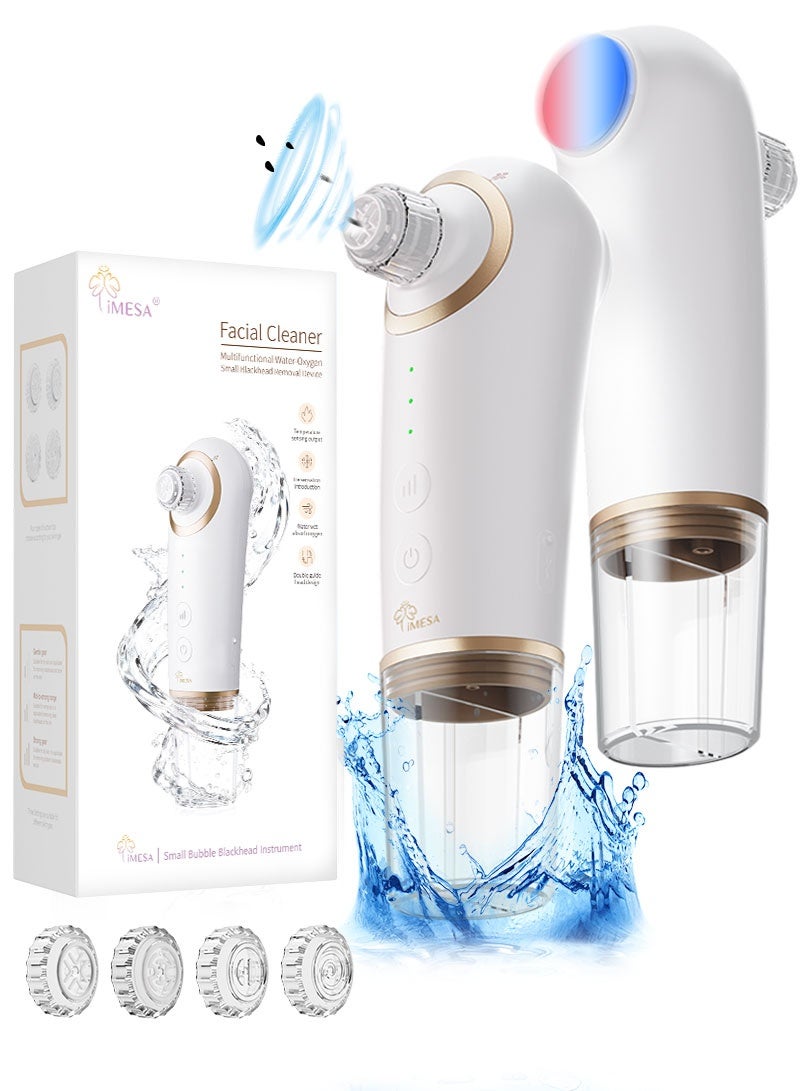 iMESA Electric Blackhead Remover Pore Vacuum With Cold and Hot Compress, Hydrafacial Machine, Pore Vacuum, Face Suction Pore Cleanser, 4 Removable Suction Heads, 3 Suction Levels, USB Rechargeable ,for Women & Men at Home and Travel - Image 1